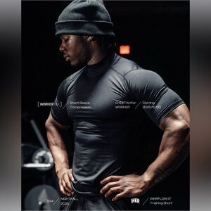 WKR mock neck short sleeve compression t-shirt